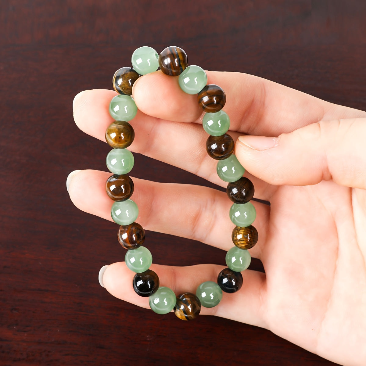 Relaxing Success Prosperity & Abundance Crystals Beaded Stretch Jewelry, Perfect Valentine's Day Jewelry Gift for Moms And Women, Ideal for, Couple, Men And Women Handcrafted Accessory