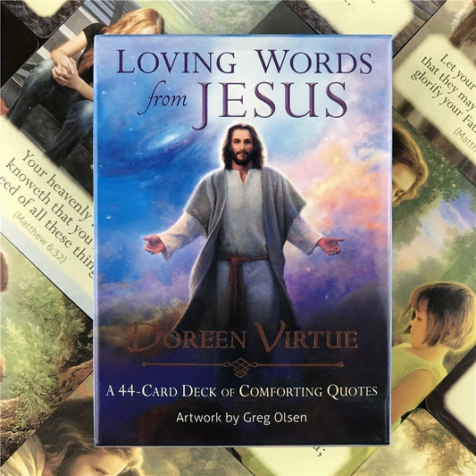 Unlock the Wisdom of Jesus with Loving Words Oracle Cards Tarot & Prophecy Divination Board Game, gaming gift