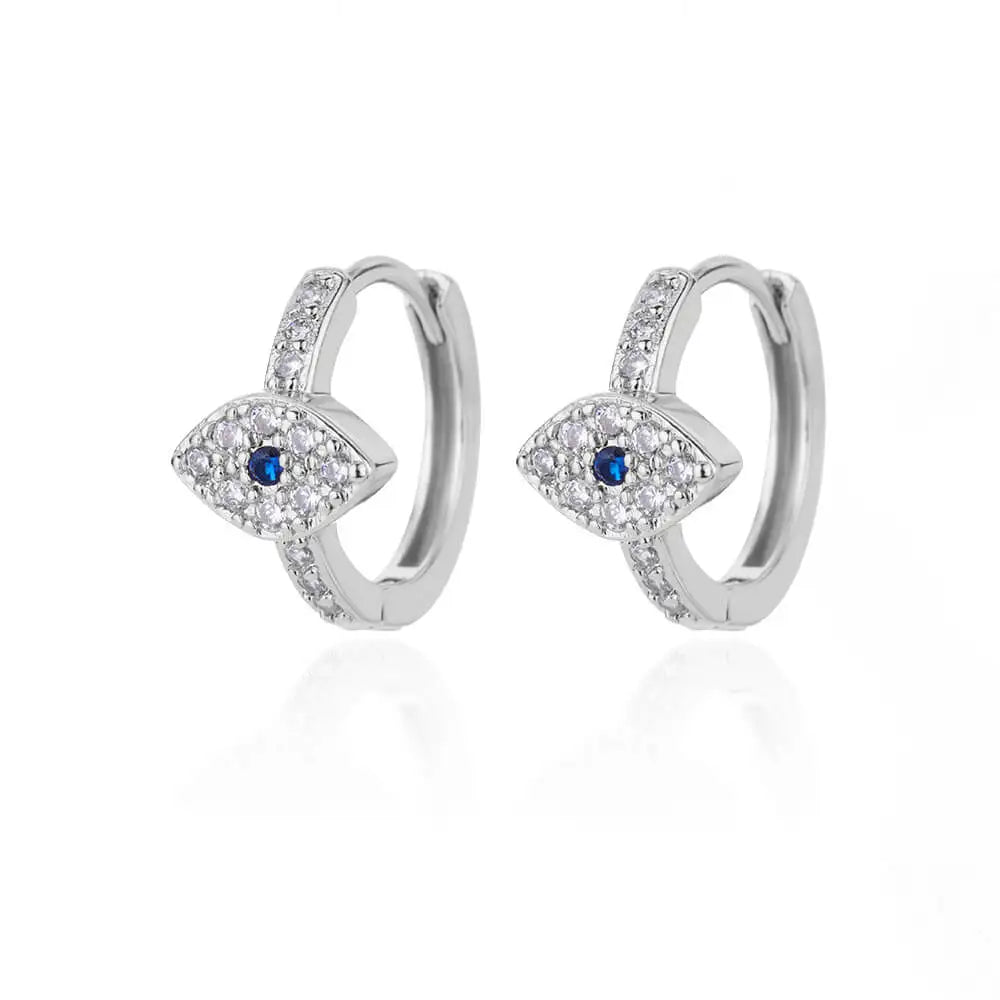 Lucky Evil Eye Hoop Earrings for Women Stainless Steel Earrings 2024 Trend Couple Aesthetic Ear Jewelry Freeshipping Item aretes