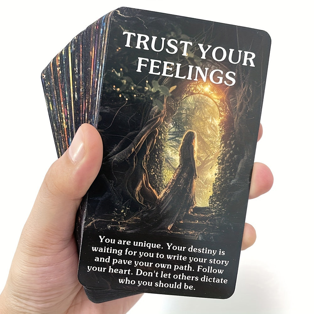 Enchanted Forest Oracle Cards - 56-Card Deck for Beginners, Premium Quality Tarot Cards with Vibrant Artwork & Durable Construction