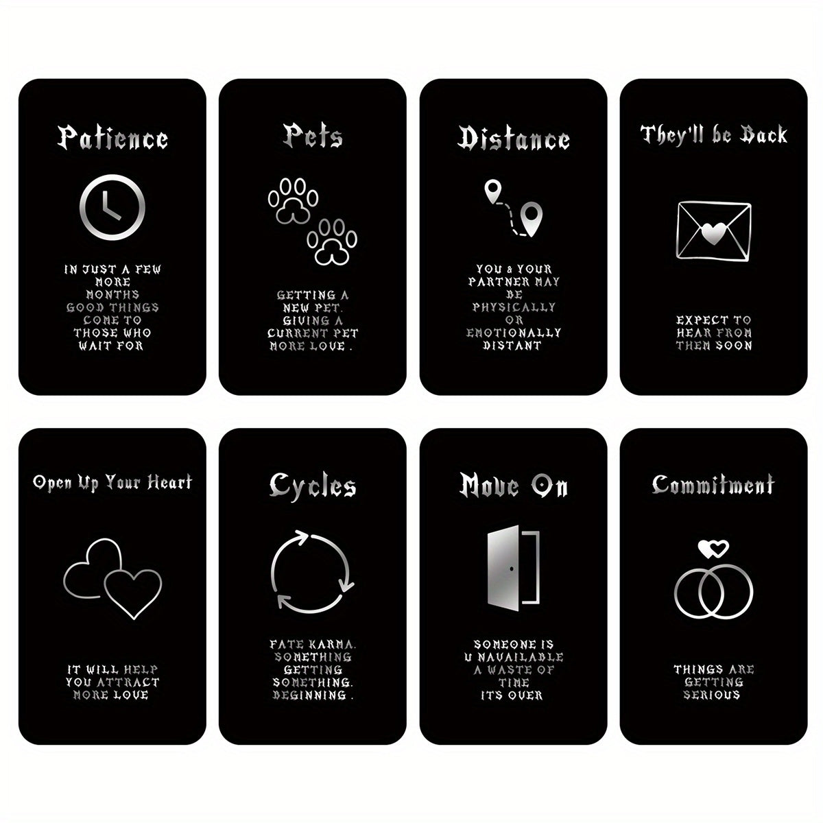 Tarot Set, 40 Sheets Tarot Fortune-telling Game Cards, Cards For Beginners (black, 2.75" × 4.72")