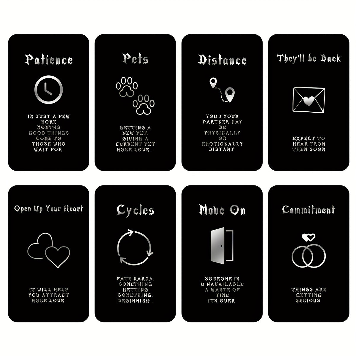 Tarot Set, 40 Sheets Tarot Fortune-telling Game Cards, Cards For Beginners (black, 2.75" × 4.72")