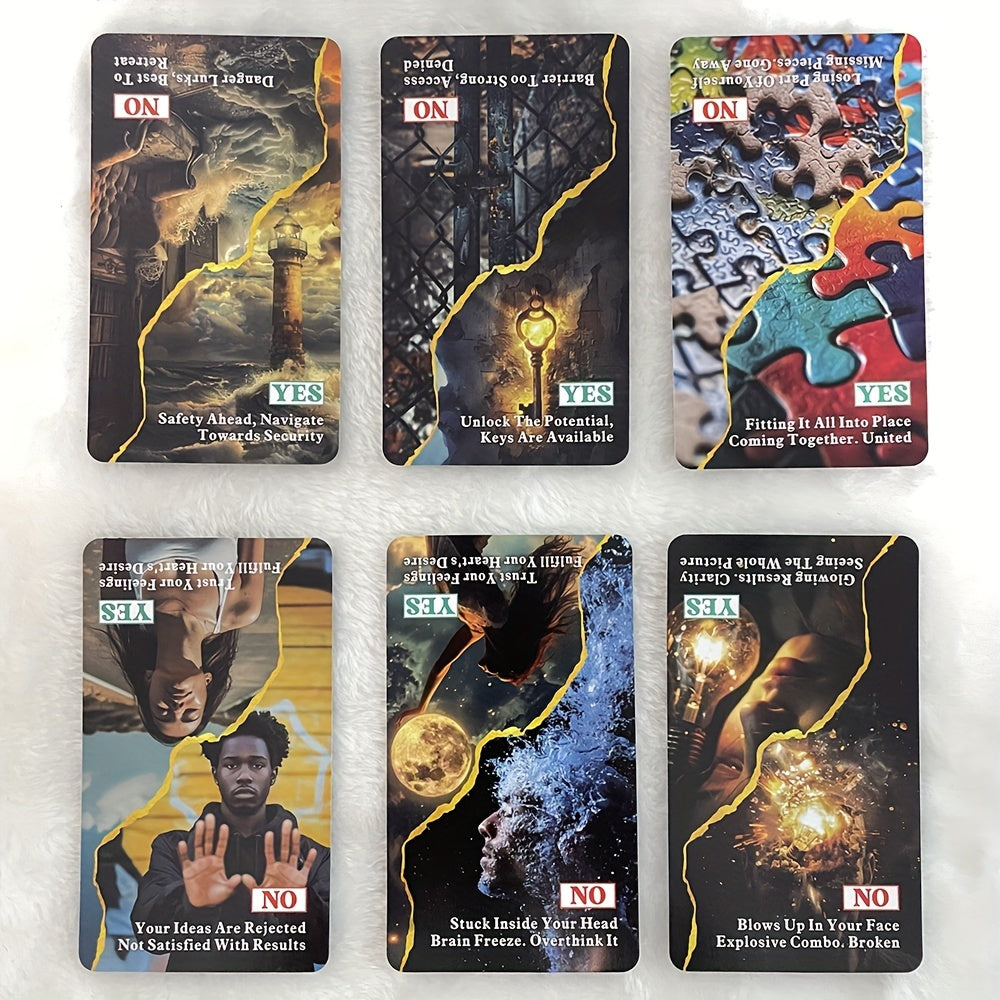Tarot Deck: 56 Card Set, 4.72x2.76inch, Suitable for Ages 14+, Beginner Friendly, Keyword Cards
