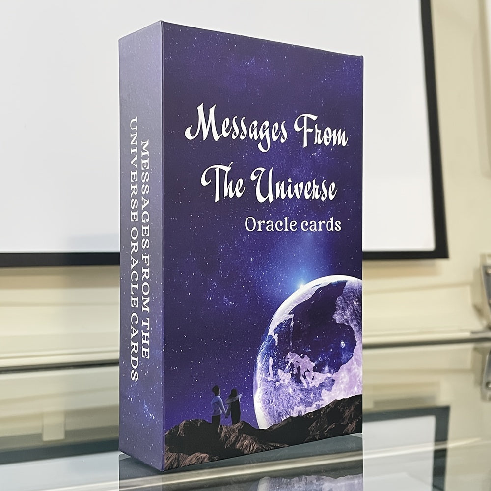 54-Card Universe Messages Oracle Cards Deck with Keywords – Inspiring Tarot for Beginners, Divination & Spiritual Guidance, 2.75x4.72 Inch, Durable Paper, Perfect for Family Gatherings & Friend Gatherings, Family Game Night