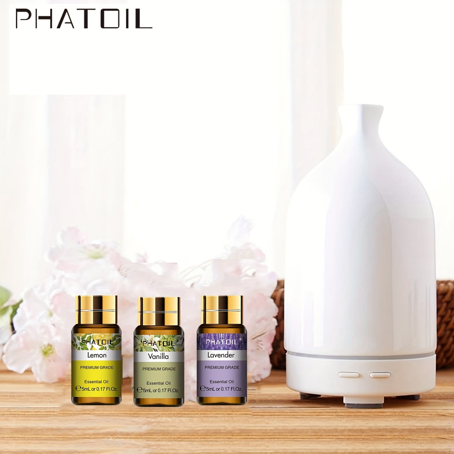 PHATOIL Essential Oils Gift Set 15pcs 5ml/0.17fl.oz -Essential Oil Kit for Diffuser, Humidifier, Candle Making -Best Easter Gifts, Mother's Day Gifts, Thanksgiving Gifts, Christmas Gifts, Valentine's Day Gifts -for Lover, Fam
