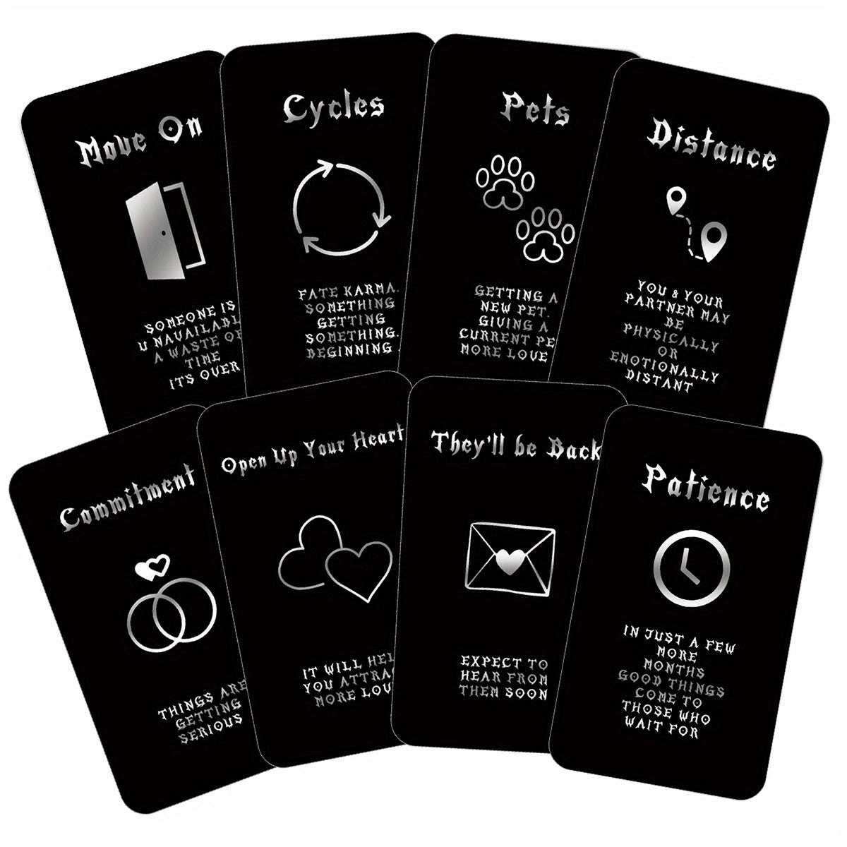 Tarot Set, 40 Sheets Tarot Fortune-telling Game Cards, Cards For Beginners (black, 2.75" × 4.72")