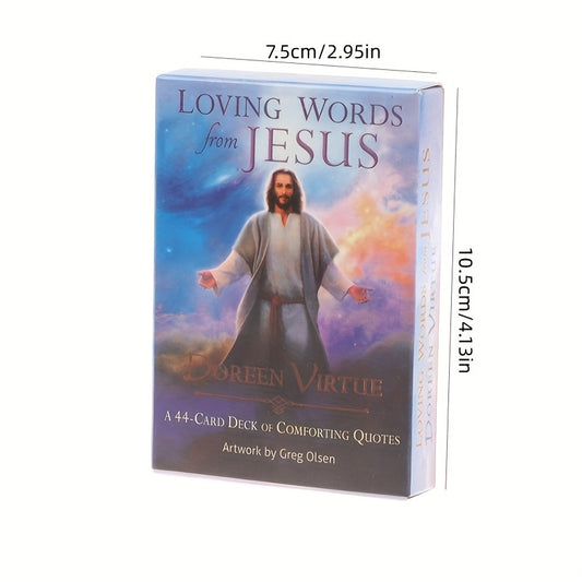 Unlock the Wisdom of Jesus with Loving Words Oracle Cards Tarot & Prophecy Divination Board Game, gaming gift