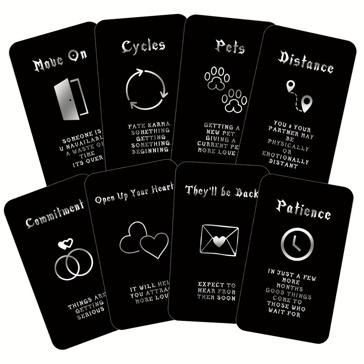 Tarot Set, 40 Sheets Tarot Fortune-telling Game Cards, Cards For Beginners (black, 2.75" × 4.72")