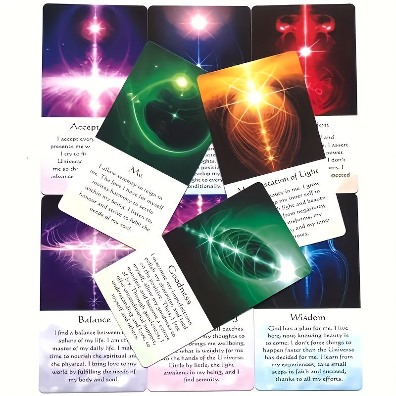 54pcs, Tarot Cards, Oracle Deck, Unlock Your Inner Wisdom With Healing Energy, Fortune Telling Card, Interactive Game, Party Game, Holiday Game, Creative Small Gift