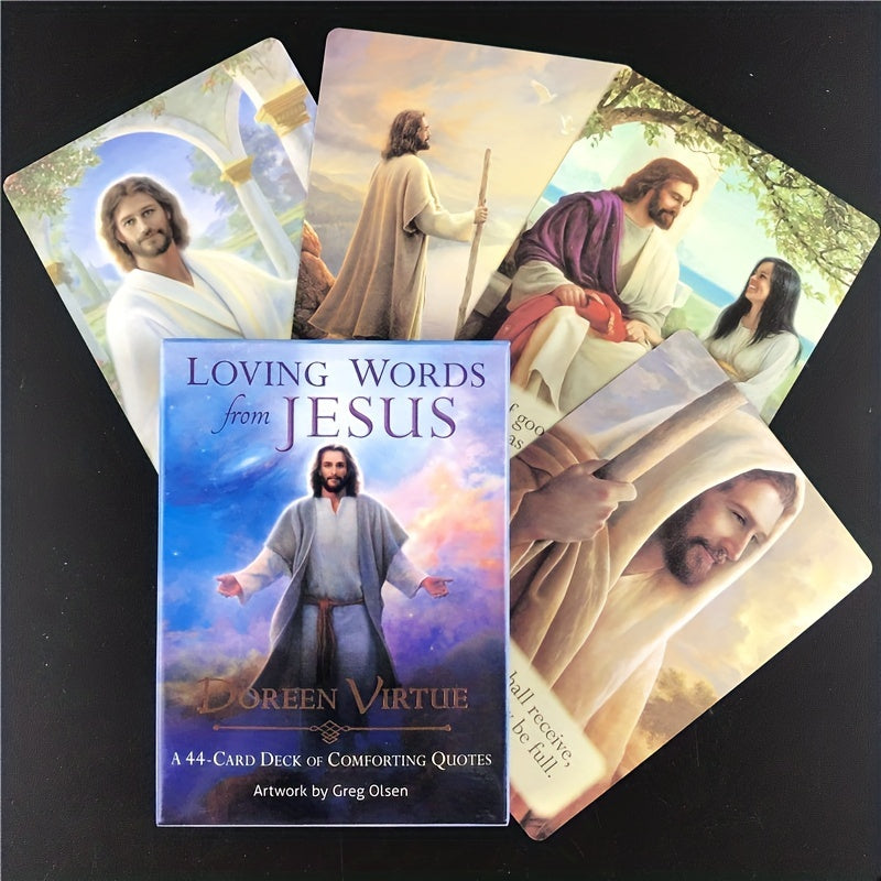 Unlock the Wisdom of Jesus with Loving Words Oracle Cards Tarot & Prophecy Divination Board Game, gaming gift