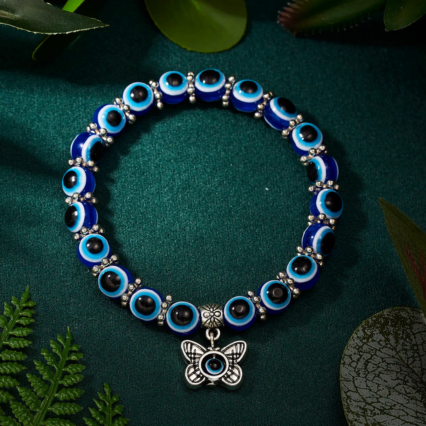 Turkish Lucky Evil Eye Bracelets for Women Men Handmade Blue Eye Palm Bracelet Bring You Luck Peaceful Charm Bracelet Jewelry