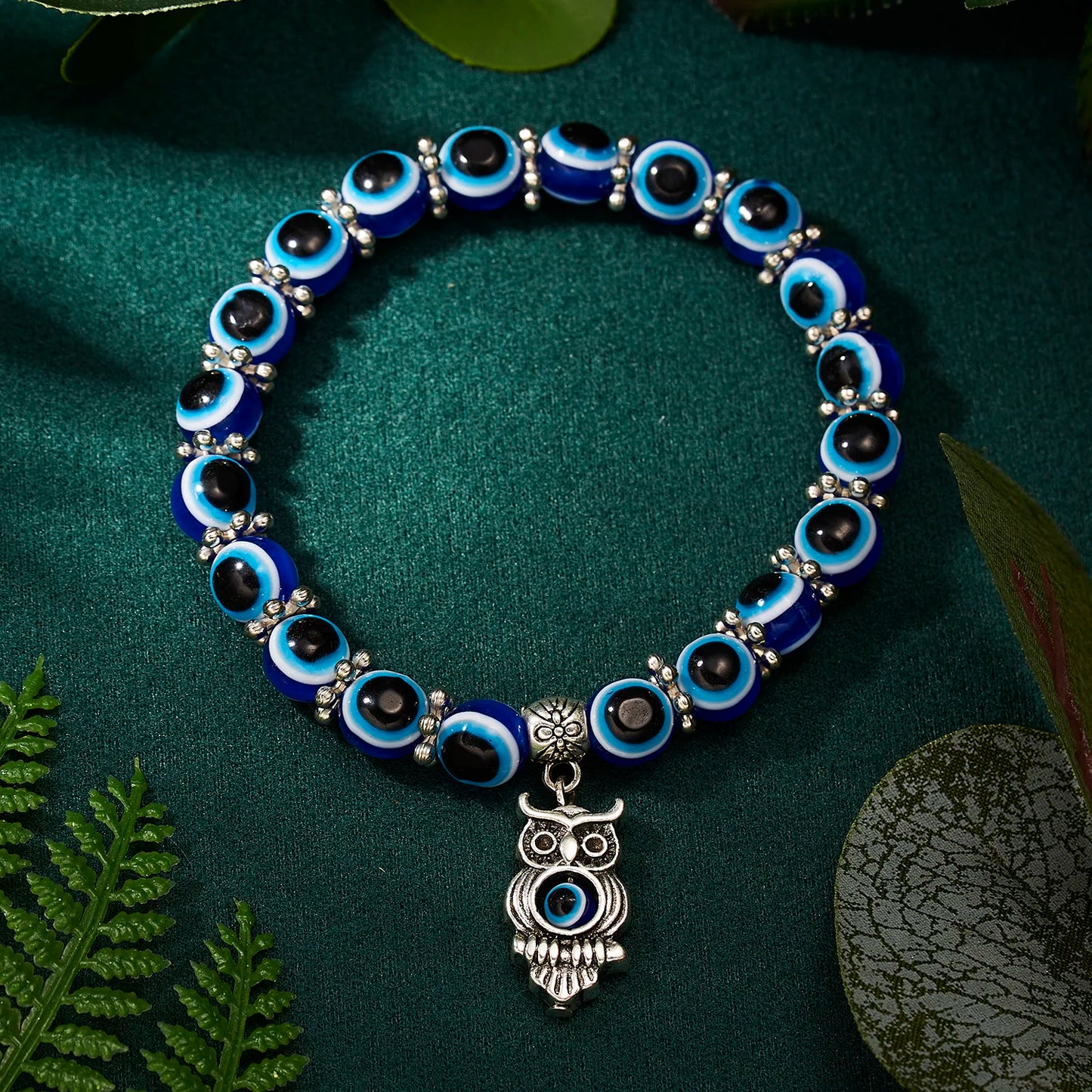 Turkish Lucky Evil Eye Bracelets for Women Men Handmade Blue Eye Palm Bracelet Bring You Luck Peaceful Charm Bracelet Jewelry