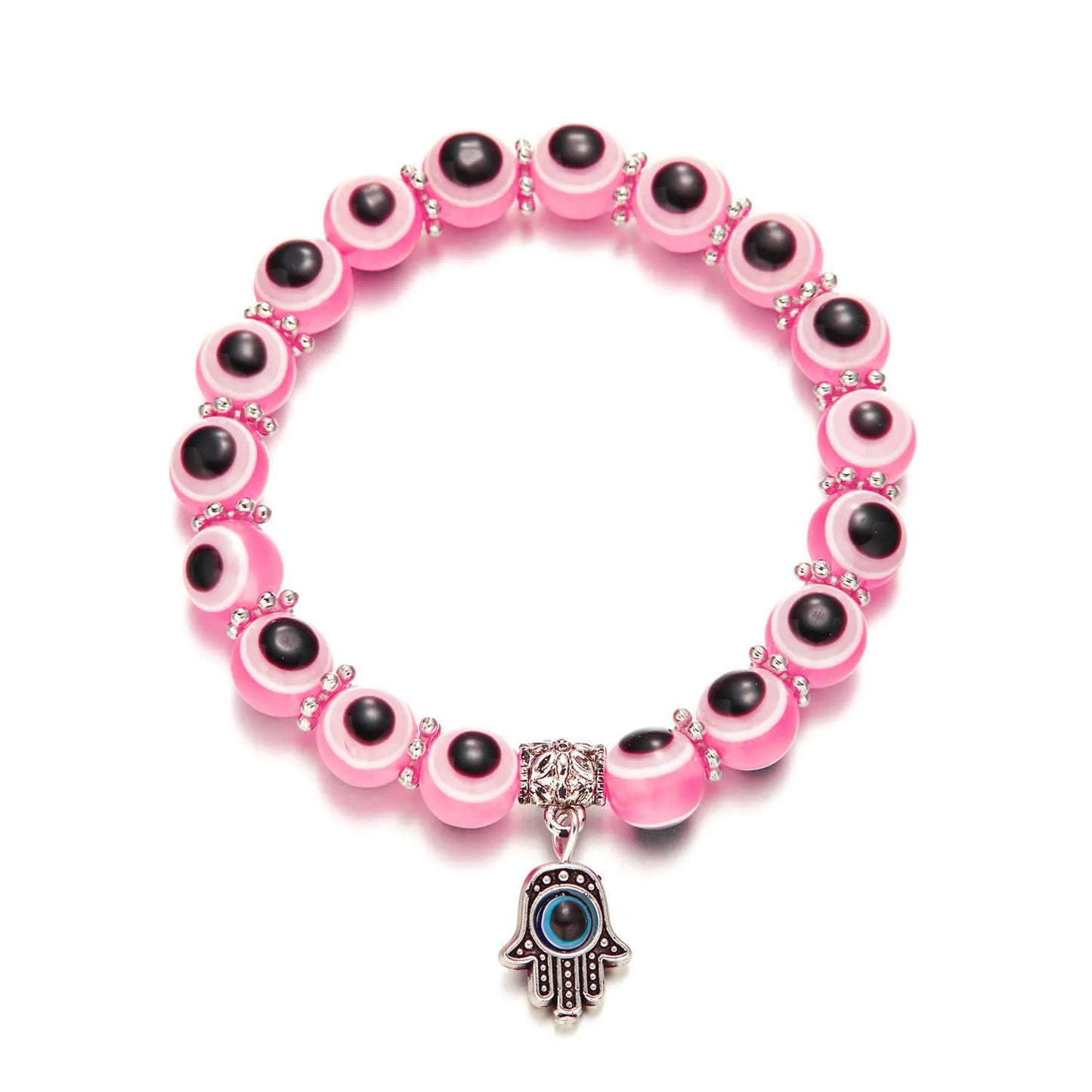 Turkish Lucky Evil Eye Bracelets for Women Men Handmade Blue Eye Palm Bracelet Bring You Luck Peaceful Charm Bracelet Jewelry
