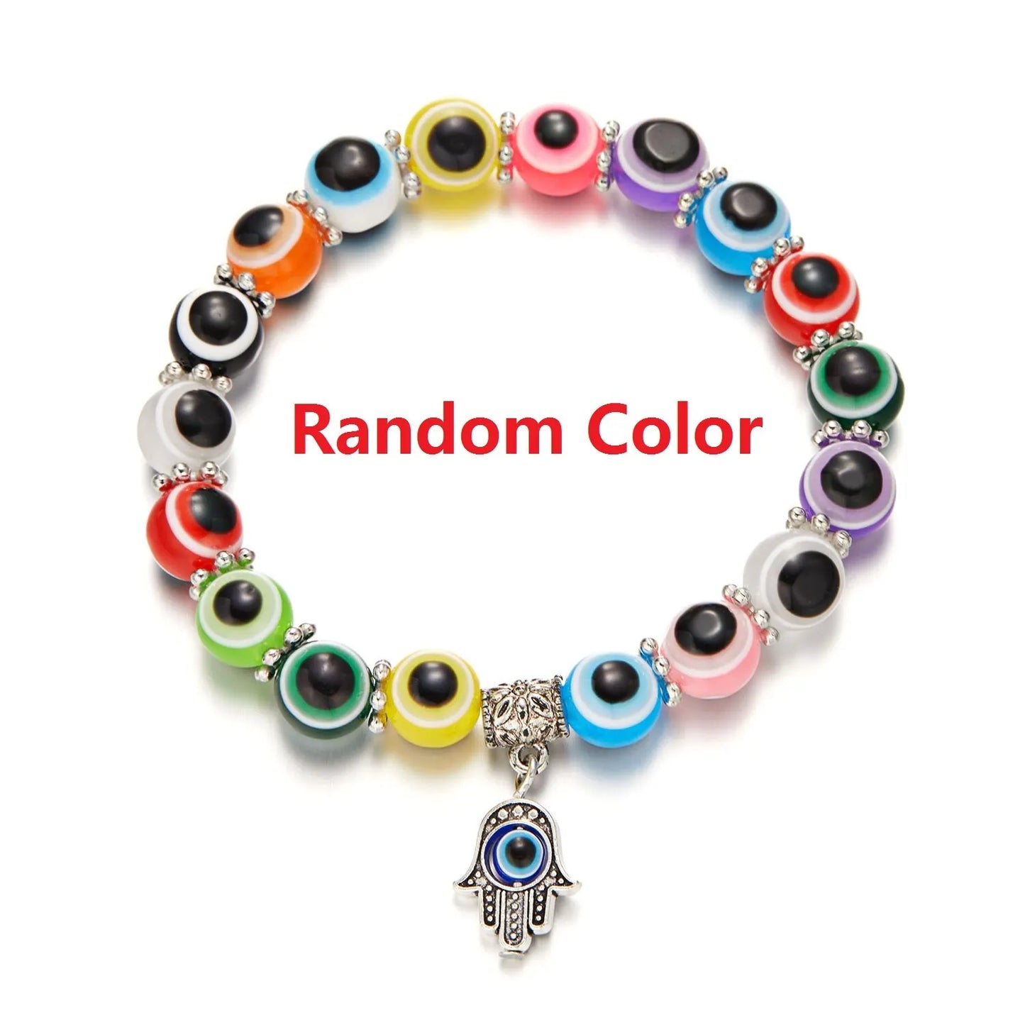 Turkish Lucky Evil Eye Bracelets for Women Men Handmade Blue Eye Palm Bracelet Bring You Luck Peaceful Charm Bracelet Jewelry