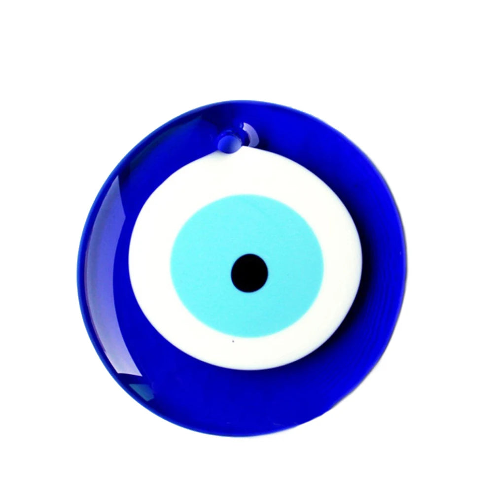 Lucky Eye Glass Blue Turkish Evil Eye Pendant Wall Hanging Decor Rope Chain Simple Decoration for Home Living Room Car LE715