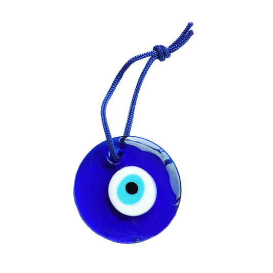 Lucky Eye Glass Blue Turkish Evil Eye Pendant Wall Hanging Decor Rope Chain Simple Decoration for Home Living Room Car LE715