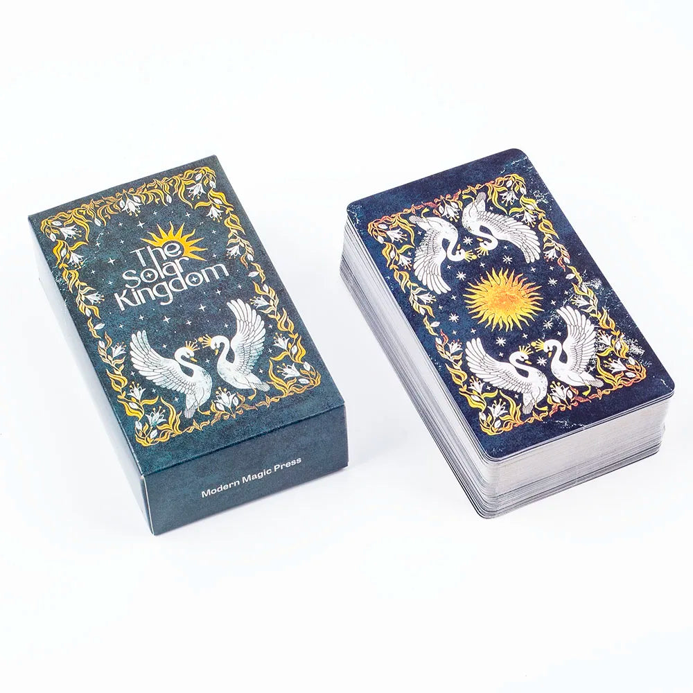 The Solar Kingdom Tarot Deck 78 Card Oracle Set for Cosmic Insight and Divination English Versions Edition Board Playing Game