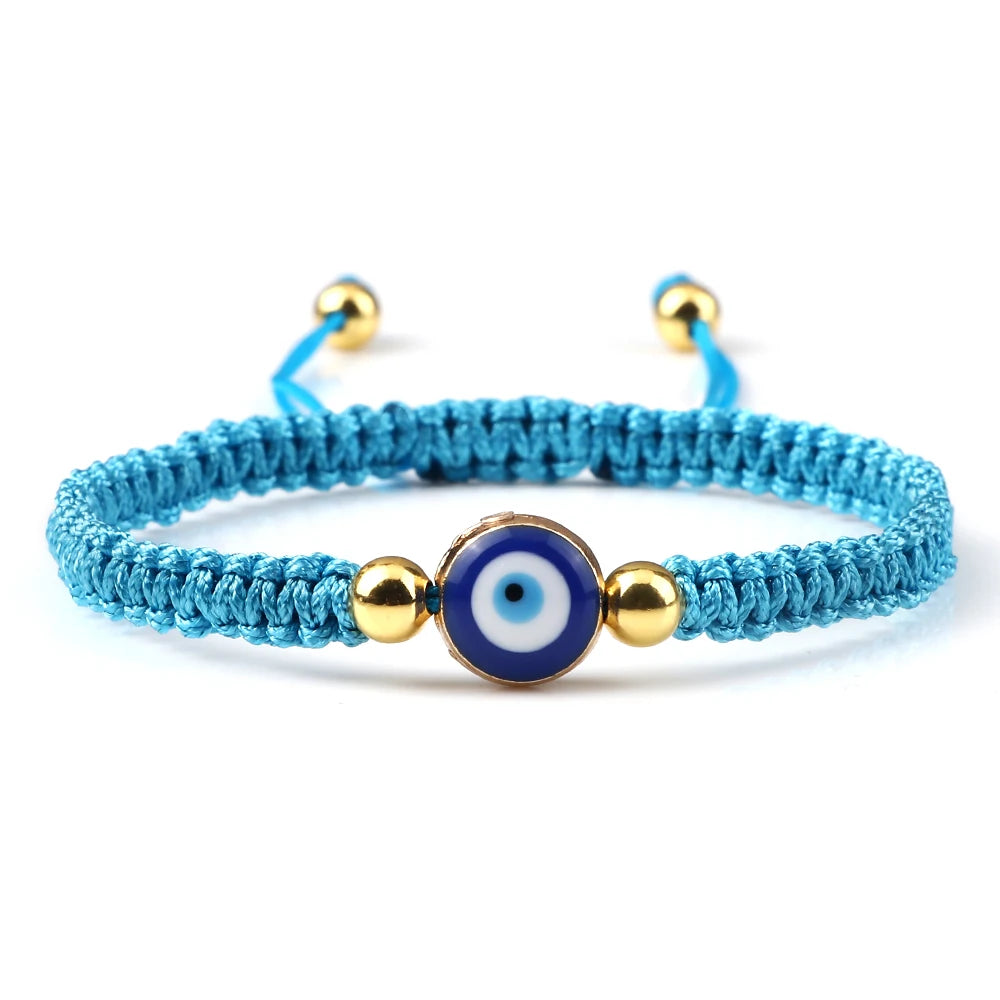 Charm Turkish Style Blue Evil Eye Bracelets & Bangle For Women Men Handmade Woven Lucky Red Rope Bracelet Friendship Jewelry
