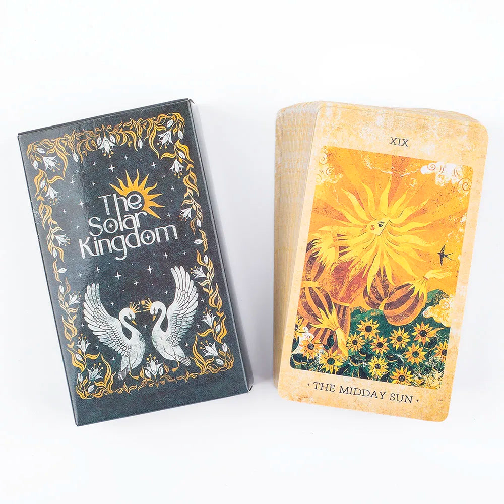 The Solar Kingdom Tarot Deck 78 Card Oracle Set for Cosmic Insight and Divination English Versions Edition Board Playing Game