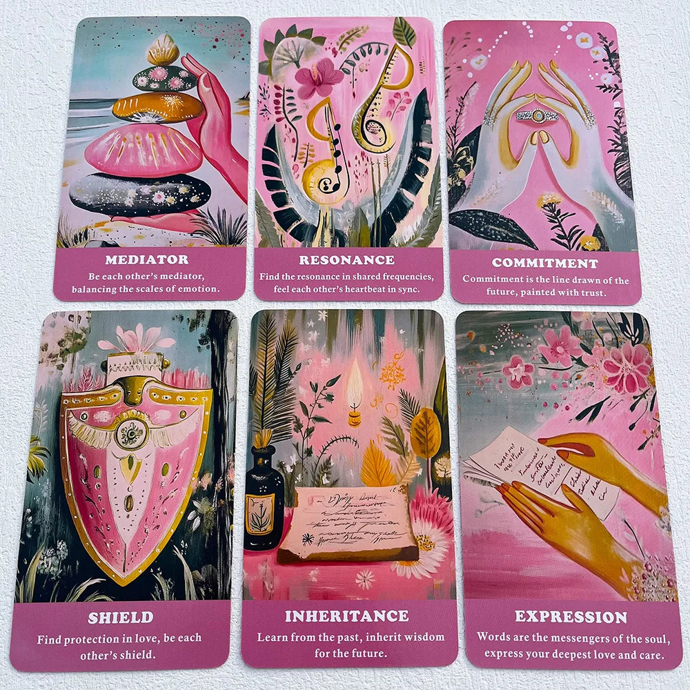Romance Oracle Cards,  Deep Love Tarot Cards, Relationship Card, English Version, Lover Clarity Cards, 12x7cm, 56-Cards Taro