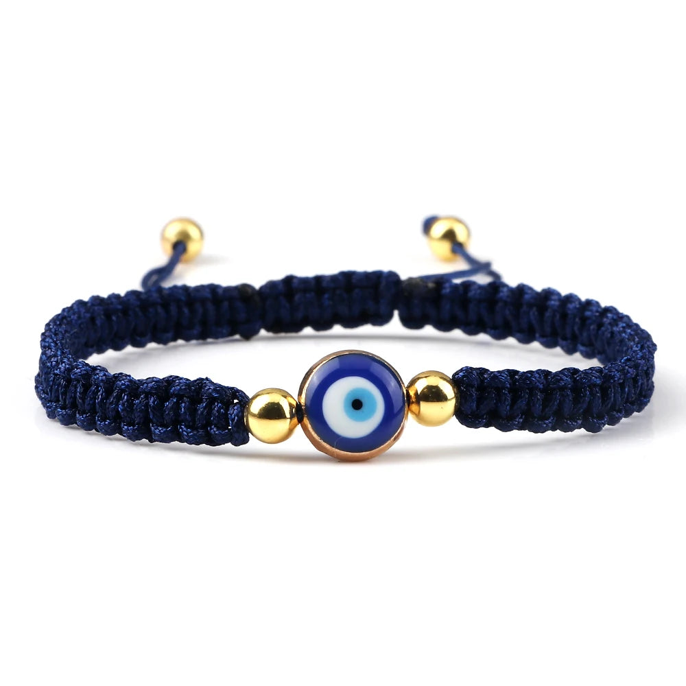 Charm Turkish Style Blue Evil Eye Bracelets & Bangle For Women Men Handmade Woven Lucky Red Rope Bracelet Friendship Jewelry