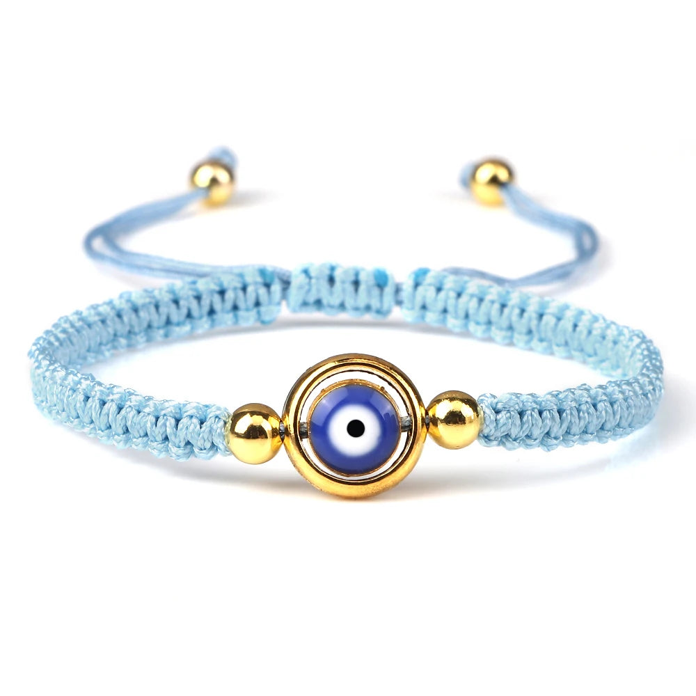 Charm Turkish Style Blue Evil Eye Bracelets & Bangle For Women Men Handmade Woven Lucky Red Rope Bracelet Friendship Jewelry
