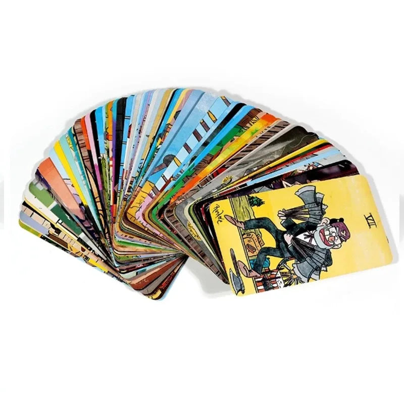 Mystery Tarot Cards 78PCS Cards Deck Gravity Falls Inspired English Version Witchy For Beginner, Classic Divination Tarot Cards