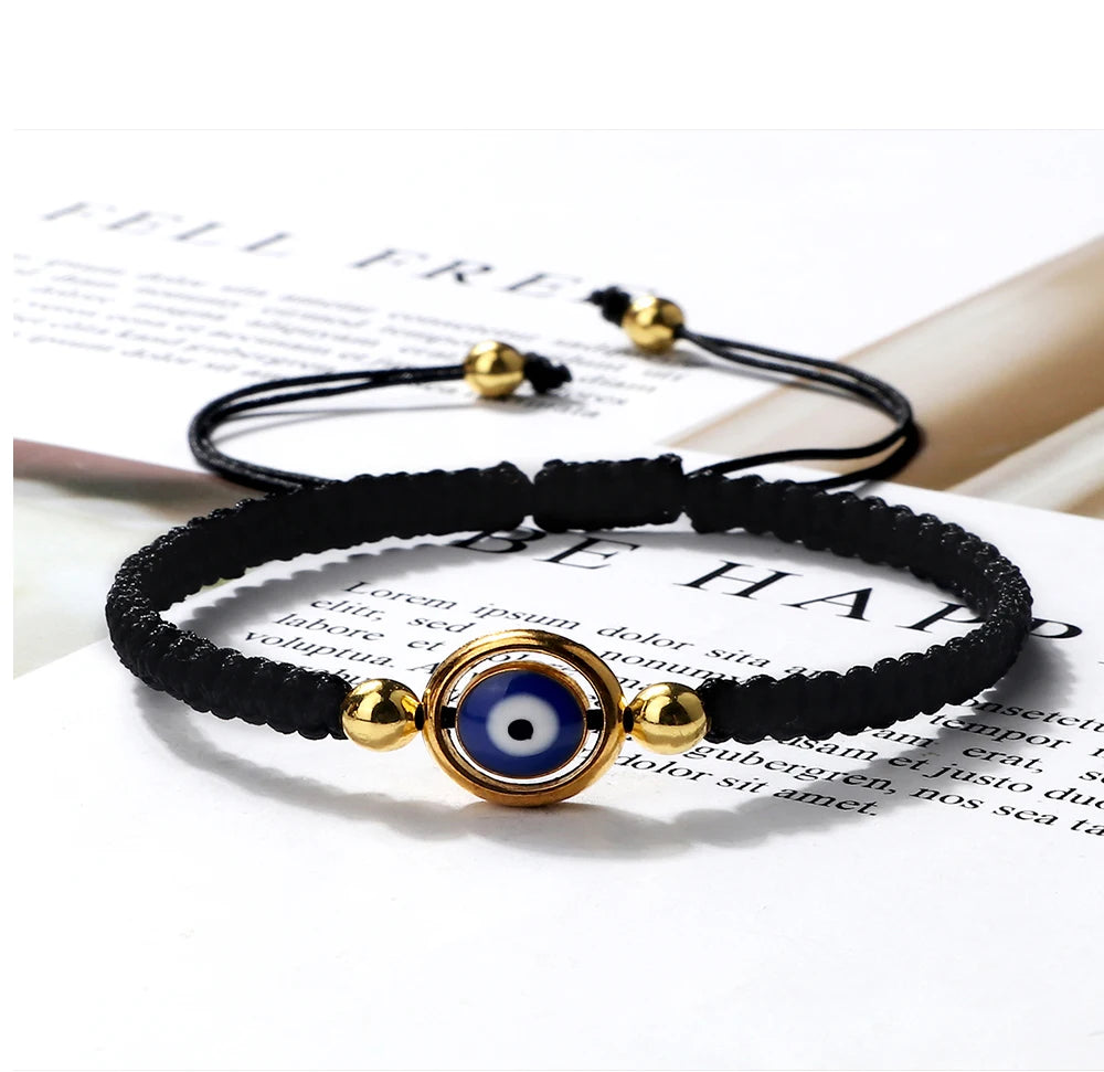 Charm Turkish Style Blue Evil Eye Bracelets & Bangle For Women Men Handmade Woven Lucky Red Rope Bracelet Friendship Jewelry