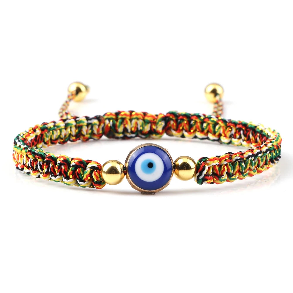 Charm Turkish Style Blue Evil Eye Bracelets & Bangle For Women Men Handmade Woven Lucky Red Rope Bracelet Friendship Jewelry