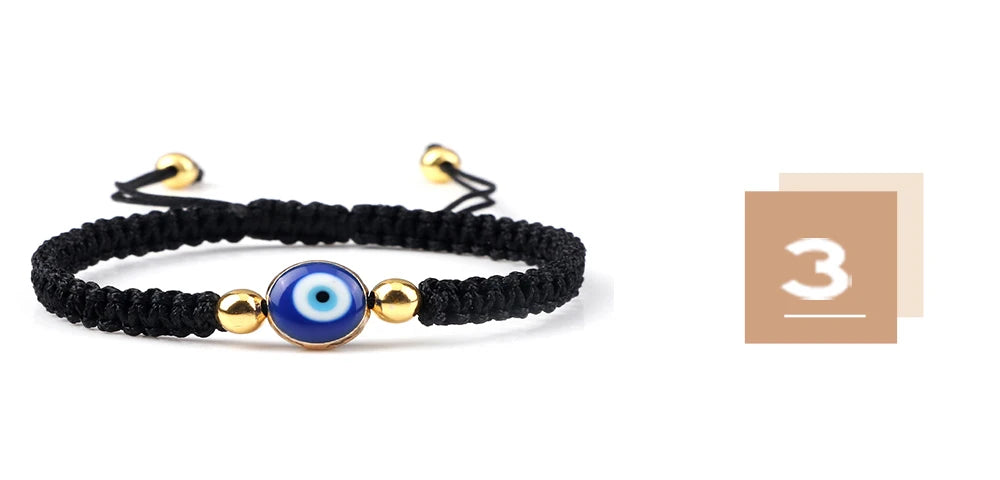 Charm Turkish Style Blue Evil Eye Bracelets & Bangle For Women Men Handmade Woven Lucky Red Rope Bracelet Friendship Jewelry