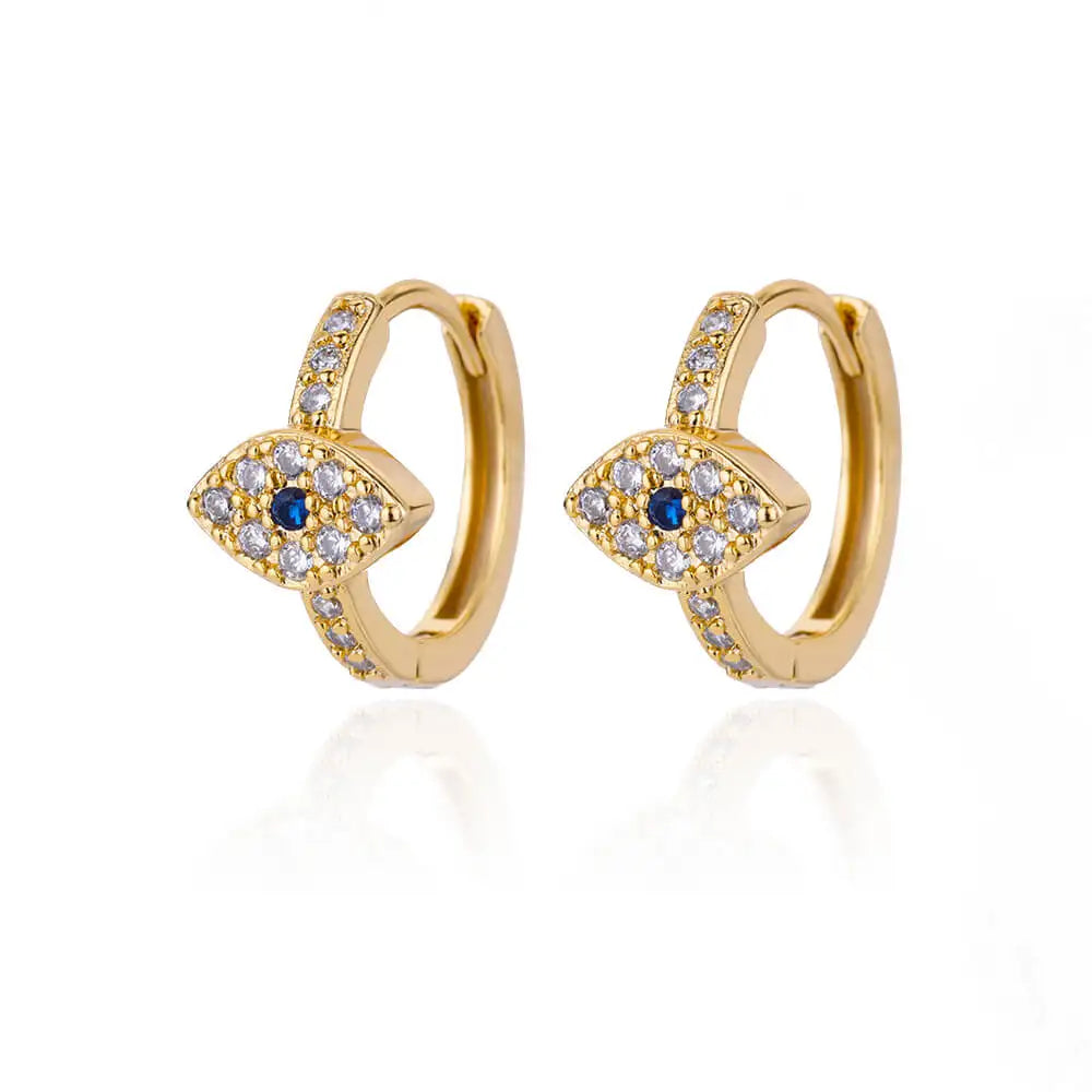 Lucky Evil Eye Hoop Earrings for Women Stainless Steel Earrings 2024 Trend Couple Aesthetic Ear Jewelry Freeshipping Item aretes