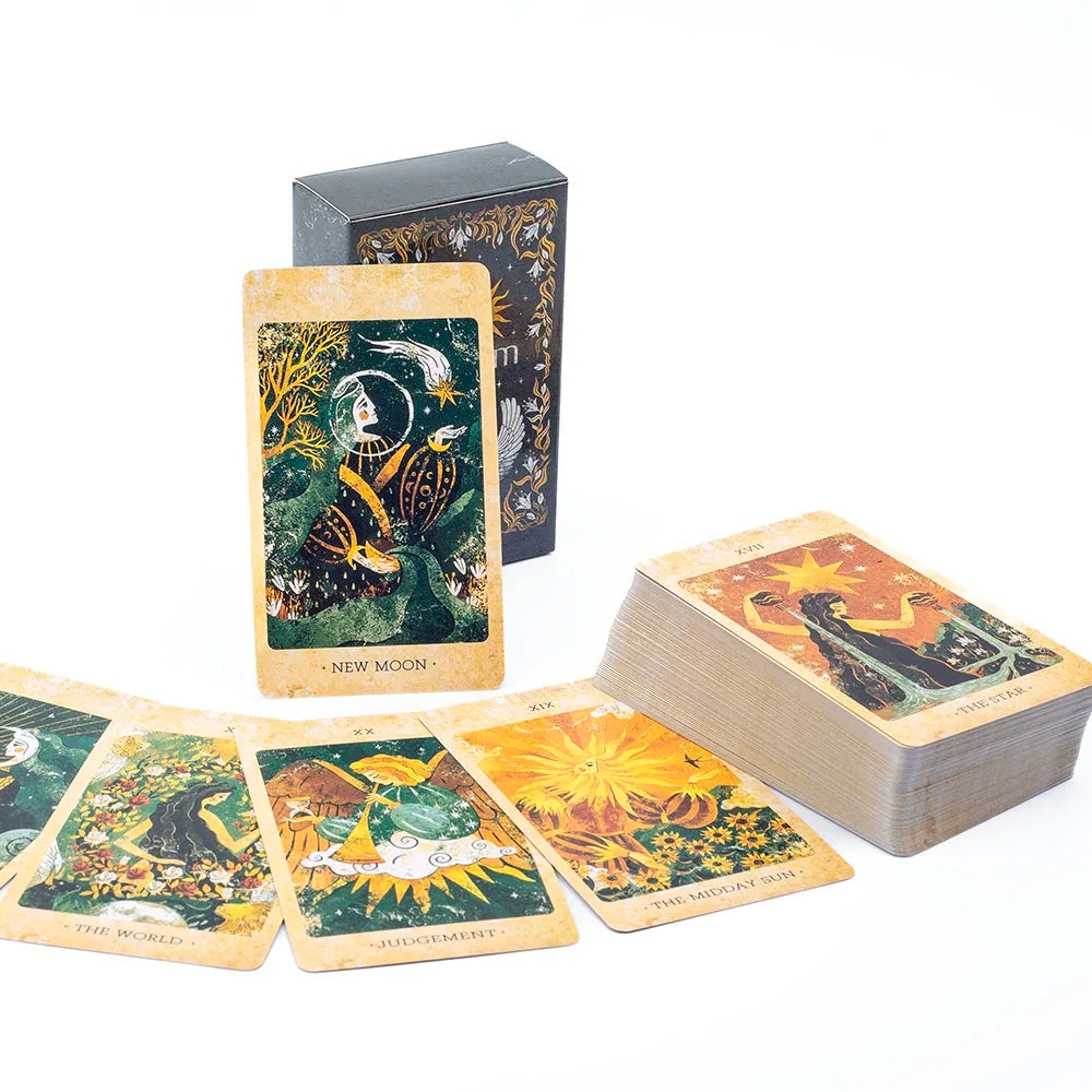 The Solar Kingdom Tarot Deck 78 Card Oracle Set for Cosmic Insight and Divination English Versions Edition Board Playing Game
