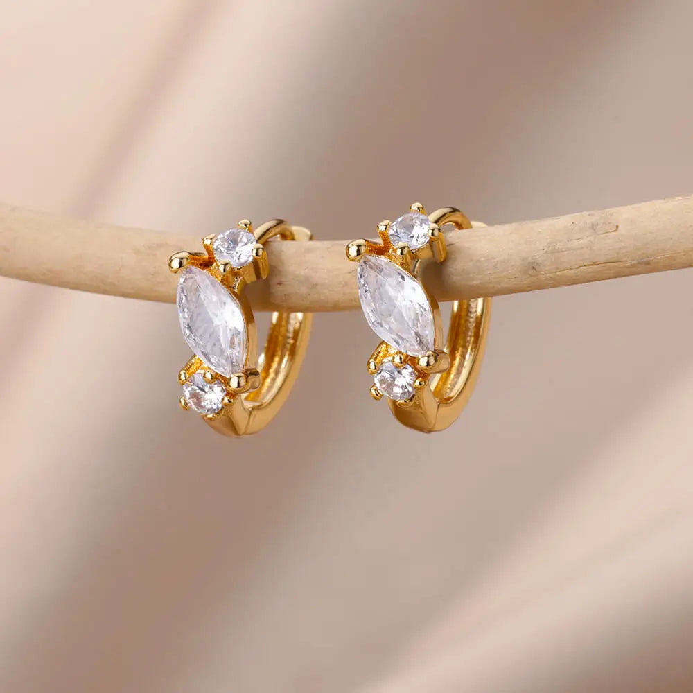 Lucky Evil Eye Hoop Earrings for Women Stainless Steel Earrings 2024 Trend Couple Aesthetic Ear Jewelry Freeshipping Item aretes