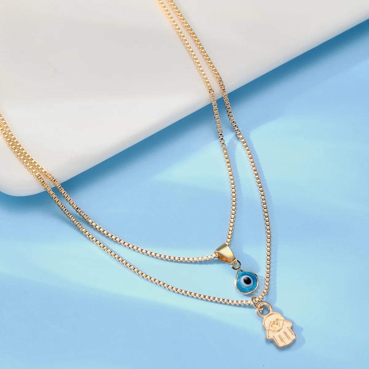 Zircon Evil Eye Necklace for Women Gold Color Choker Chain Turkish Blue Eyes Pendant Necklace Lucky Jewelry Gift collier femme