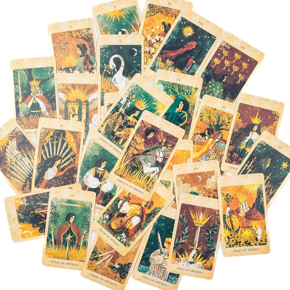 The Solar Kingdom Tarot Deck 78 Card Oracle Set for Cosmic Insight and Divination English Versions Edition Board Playing Game