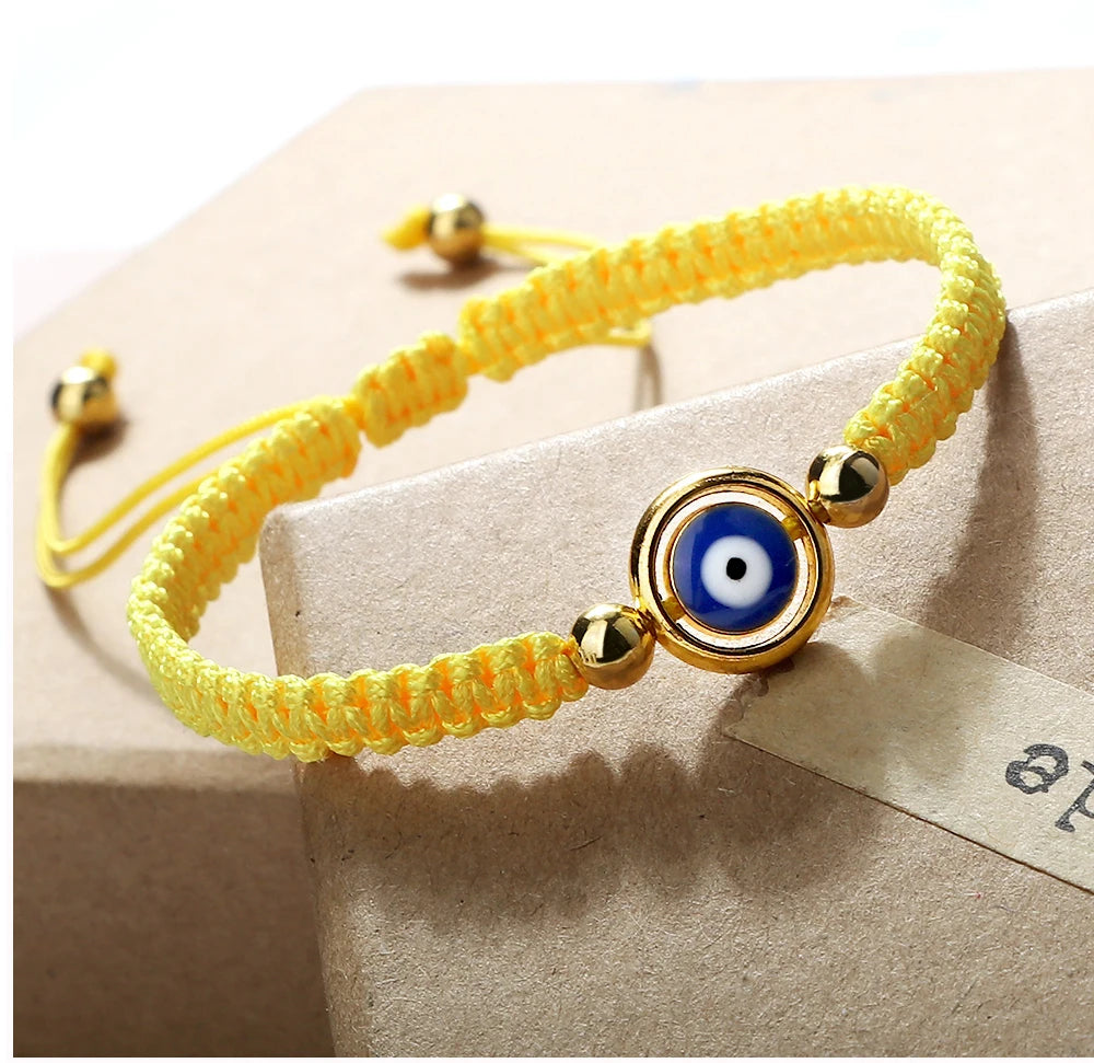 Charm Turkish Style Blue Evil Eye Bracelets & Bangle For Women Men Handmade Woven Lucky Red Rope Bracelet Friendship Jewelry