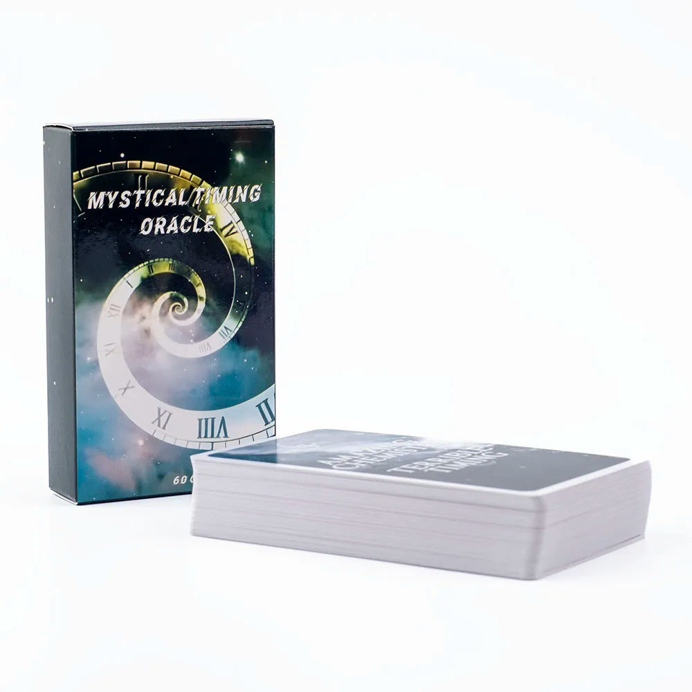 Mystical Timing Oracle 60Cards 10.3*6Cm Time Frame Cards Twin Flame Tarot Deck Cosmic