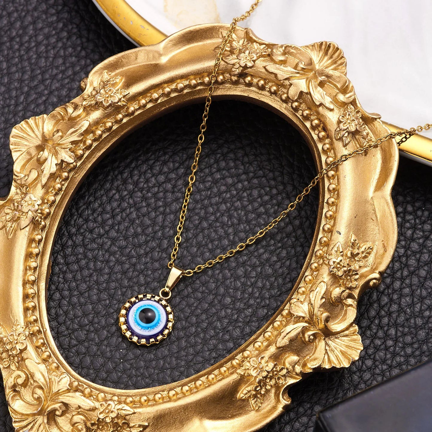 Zircon Evil Eye Necklace for Women Gold Color Choker Chain Turkish Blue Eyes Pendant Necklace Lucky Jewelry Gift collier femme