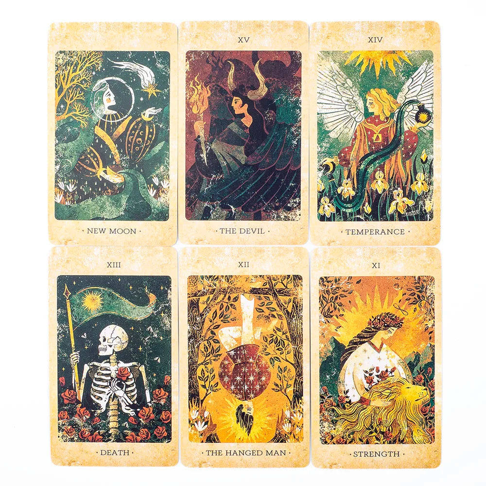 The Solar Kingdom Tarot Deck 78 Card Oracle Set for Cosmic Insight and Divination English Versions Edition Board Playing Game