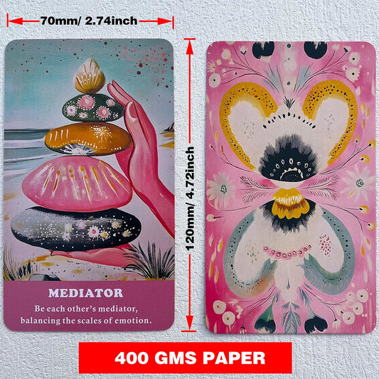 Romance Oracle Cards,  Deep Love Tarot Cards, Relationship Card, English Version, Lover Clarity Cards, 12x7cm, 56-Cards Taro