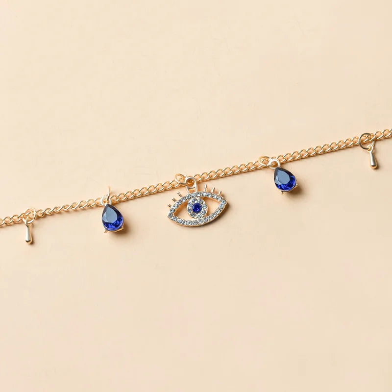 Zircon Evil Eye Necklace for Women Gold Color Choker Chain Turkish Blue Eyes Pendant Necklace Lucky Jewelry Gift collier femme