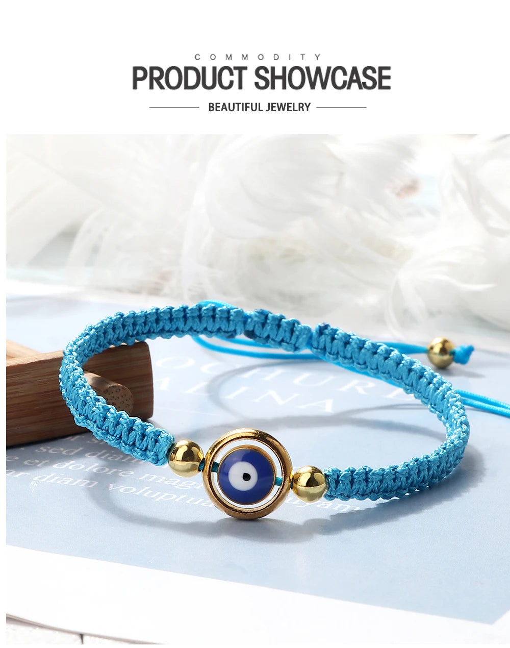 Charm Turkish Style Blue Evil Eye Bracelets & Bangle For Women Men Handmade Woven Lucky Red Rope Bracelet Friendship Jewelry