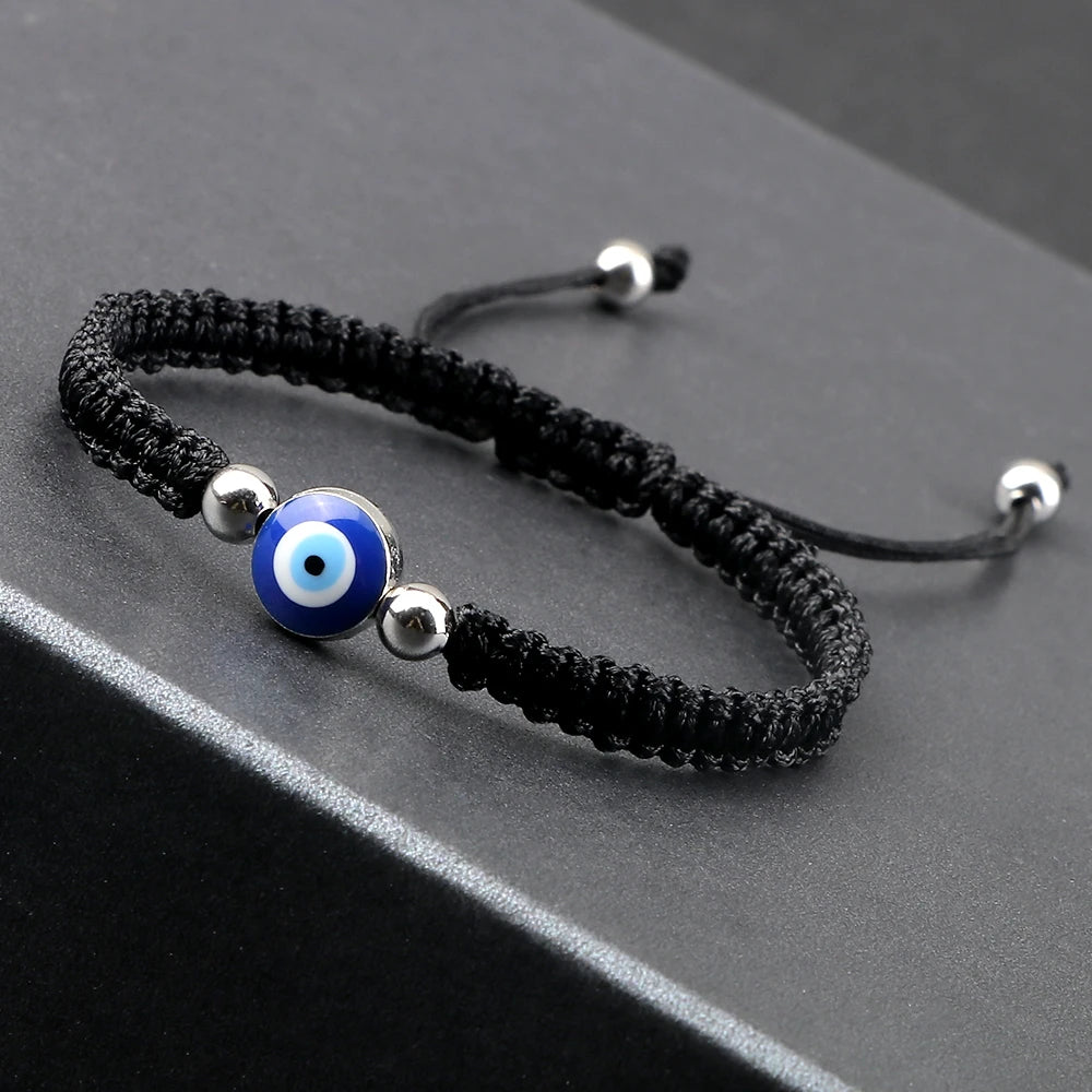 Charm Turkish Style Blue Evil Eye Bracelets & Bangle For Women Men Handmade Woven Lucky Red Rope Bracelet Friendship Jewelry