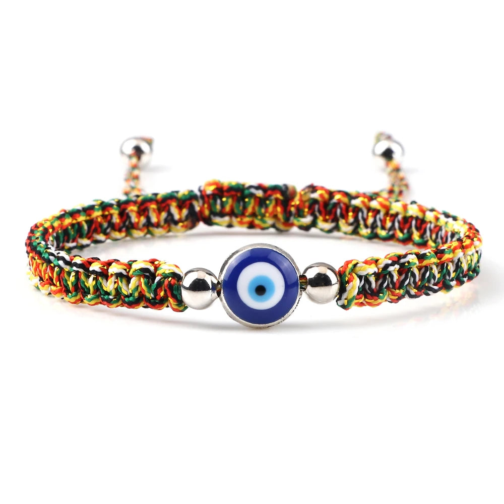 Charm Turkish Style Blue Evil Eye Bracelets & Bangle For Women Men Handmade Woven Lucky Red Rope Bracelet Friendship Jewelry