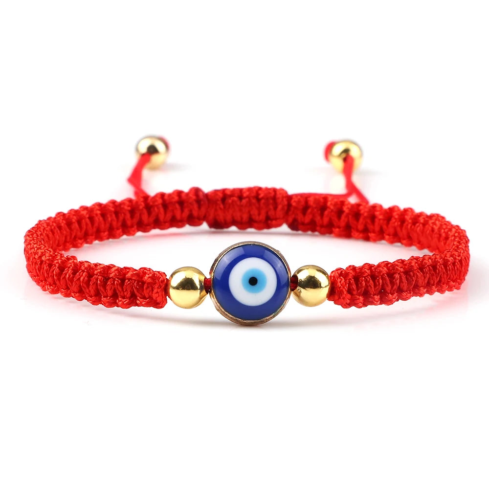 Charm Turkish Style Blue Evil Eye Bracelets & Bangle For Women Men Handmade Woven Lucky Red Rope Bracelet Friendship Jewelry