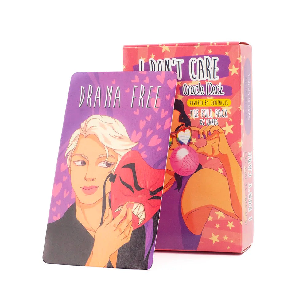 82 Cards I DON'T CARE Oracle Deck 10.3*6CM Fortune Telling Divination Tarot Cart With PDF GuideBook