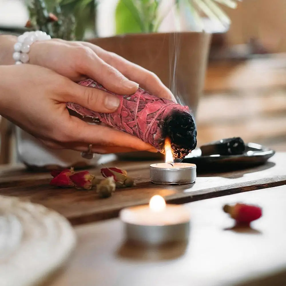 Dragon Blood Sage Smudge Sticks for Cleansing Negative Spirits & Protection House Meditation Yoga Negative Energy Cleanse