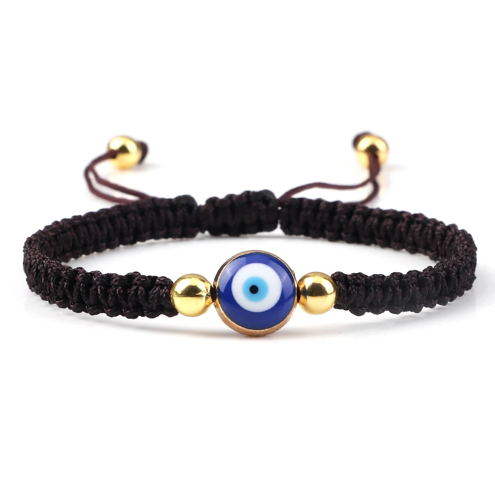 Charm Turkish Style Blue Evil Eye Bracelets & Bangle For Women Men Handmade Woven Lucky Red Rope Bracelet Friendship Jewelry