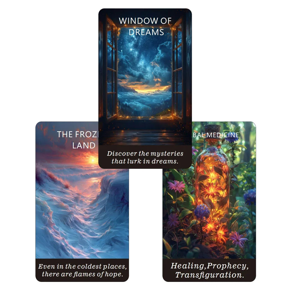 Tarot Cards, Unknown Situation Oracle Cards,Divination Cards for Beginners with PDF Guidebook, 12x7cm Cards, 55-Cards
