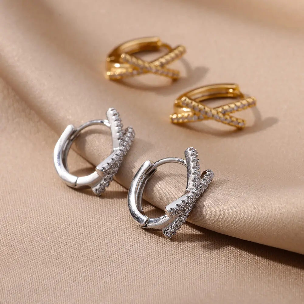 Lucky Evil Eye Hoop Earrings for Women Stainless Steel Earrings 2024 Trend Couple Aesthetic Ear Jewelry Freeshipping Item aretes